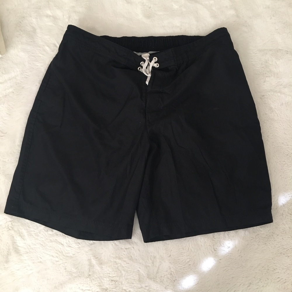 Lands End Mens Black Swim Shorts XL 40-42